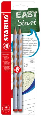 STABILO EASYgraph Pastel R HB 2er Blister pastellblau