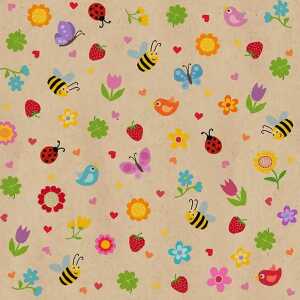 Servietten 33x33cm By Nature Minigarden, 3-lagig, 20 Stück