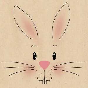 Servietten 33x33cm By Nature White Bunny, 3-lagig, 20 Stück