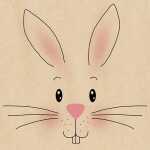 Servietten 33x33cm By Nature White Bunny, 3-lagig, 20...
