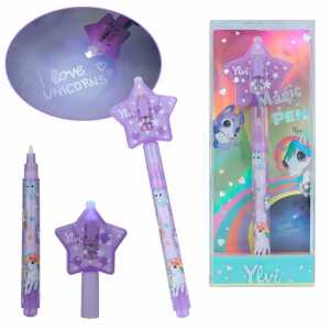 Geheim Stift Ylvi mit LED Tinte wird unter Licht des Stifts sichtbar,
