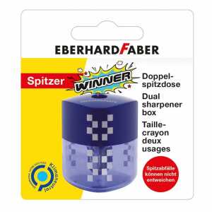 Doppelspitzdose Winner blau, im Blister,, Eberhard Faber