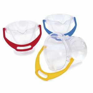 Strandeimer Classic 1,2l D17x13,5cm klar sortiert, Griff in 3 Farben