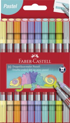 Faber Castell Doppelfasermaler 10er Etui Pastell