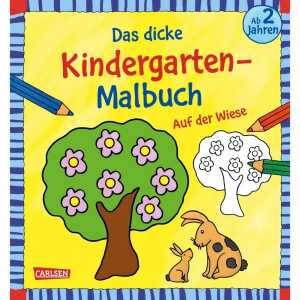 Kindergarten-Malbuch Auf der Wiese, 96 Seiten, ab 2 Jahren,