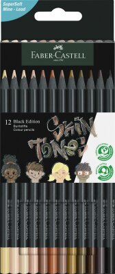 Faber Castell Buntstifte Black Edition Skin Tones 12er