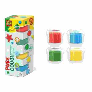 Knete Feel good Pure 4x 90g, auswaschbar aus Textilien,