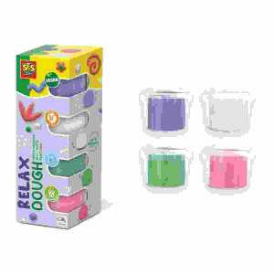 Knete Feel good Relax 4x 90g, auswaschbar aus Textilien,