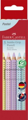 Faber Castell Buntstift Jumbo Grip Pastell 5er-Etui