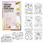 Fensterbilder Vorlagen BLOOM & GROW,