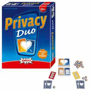 Kartenspiel AMIGO Privacy Duo, 110 Spielkarten und 21 Punktechips,