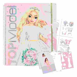 Malbuch Create your TOPModel Wedding Special, mit Schablonen,