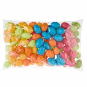 Idena Kunststoffeier 6cm 100 Stück farbig sortiert