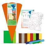 Schultüten-Bastelset Traktor, orange