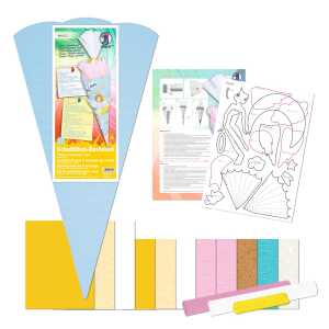 Schultüten-Bastelset Schutzengel, hellblau