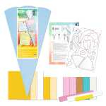 Schultüten-Bastelset Schutzengel, hellblau