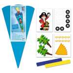 Schultüten-Bastelset easy line, Pirat, blau