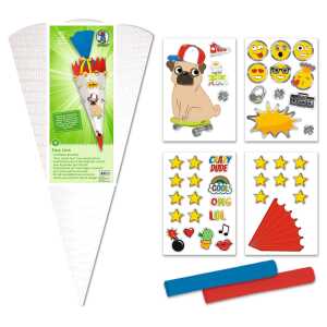 Schultüten Bastelset Easy Line Mops 68cm, 6-eckig Ursus