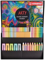 STABILO „ARTY" 50er Kreativ Set Pastel(BOSS Original/woody 3 in 1/STABILOaquacolor/Pen 68/point 88)