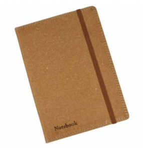 Notizbuch Recyceltes Leder braun DONAU 1350105-02