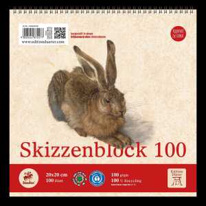 Dürer Skizzenblock Quart 20x20 cm 100 Blatt REC 100 g/qm