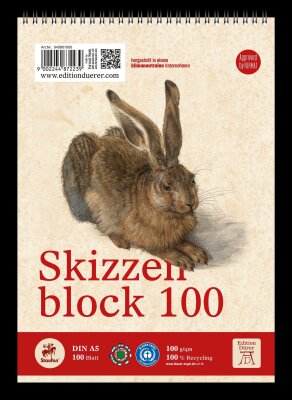 Staufen Dürer Skizzenblock A5 100 Blatt 100g qm 100 Recycling Pure Impact