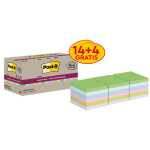 Haftnotizblock Recycled 18x70BL farbig POST-IT 654...