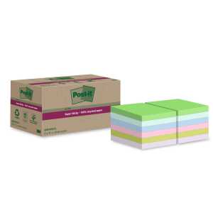 Haftnotizblock Recycled 12x70BL farbig POST-IT 622 47,6x47,6mm