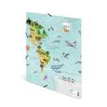 Herma Sammelmappe Eckspanner Karton A4 Weltkarte