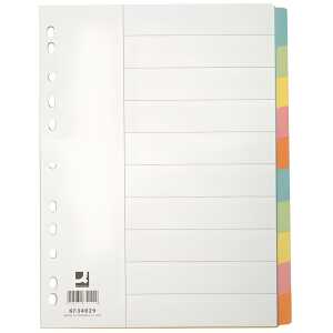 Farbregister 10tlg Karton Manila A4 fbg Q-CONNECT KF34029 Manila