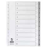 Ordnerregister 1-10 PP A4 grau Q-CONNECT KF01916 Indexblatt