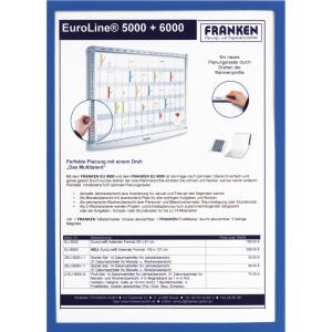FRANKEN Prospekttasche A4 5 Stück blau magnetisch