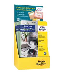 Universaletiketten 210x297 weiß AVERY ZWECKFORM 48677 Display