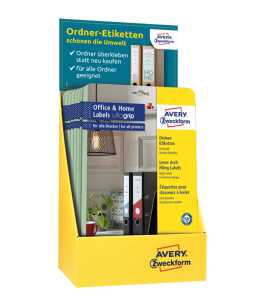 Universaletiketten Ordneretiketten weiß AVERY ZWECKFORM 48674 Display