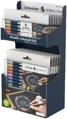 Schneider Metallic Rollerball Paint-It 050 0.4mm Display 14 Etuis sortiert