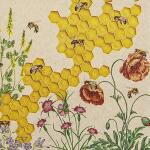 Motivserviette 33x33cm ECO Bienen/Waben HOME F. 242304 3lag