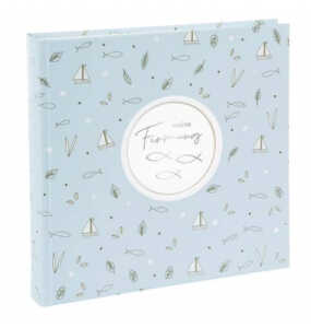 Firmungsalbum Creditis pastellblau GOLDBUCH 03 1990 25x25cm