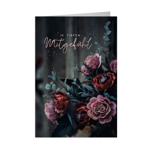 SKOR Trauerkarten mit Silberfolie sortiert 11,5 x 17,5 1St