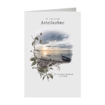 SKOR Trauerkarten mit Silberfolie sortiert 11,5 x 17,5 1St