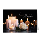 SKOR Trauerkarten mit Silberfolie sortiert 11,5 x 17,5 1St