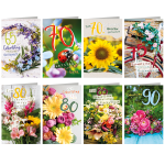 SKOR Geburtstagskarten Zahl 30 ... 90 1St