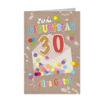 SKOR Glückwunschkarten Geburtstag " Zahl - 30...
