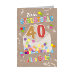 SKOR Glückwunschkarten Geburtstag " Zahl - 40...