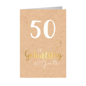 SKOR Glückwunschkarten Geburtstag " Zahl - 50 " sortiert 1St