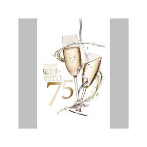 SKOR Glückwunschkarten Geburtstag " Zahl - 75 " sortiert 1St