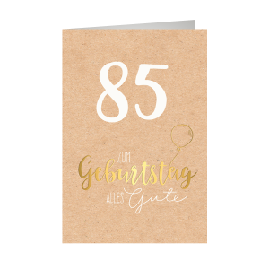 SKOR Glückwunschkarten Geburtstag " Zahl - 85 " sortiert 1St