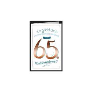 SKOR Glückwunschkarten Geburtstag " Zahl - 65 " sortiert 1St