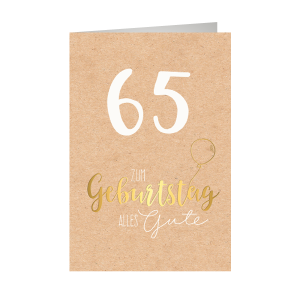 SKOR Glückwunschkarten Geburtstag " Zahl - 65 " sortiert 1St
