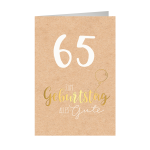 SKOR Glückwunschkarten Geburtstag " Zahl - 65...