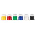 KOH Finger- Malfarben 6er Set - 6 x 50 ml / Becher